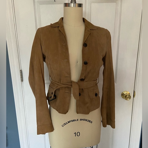BOSS Hugo Boss Tan suede Jacket Size 38 - Picture 2 of 13